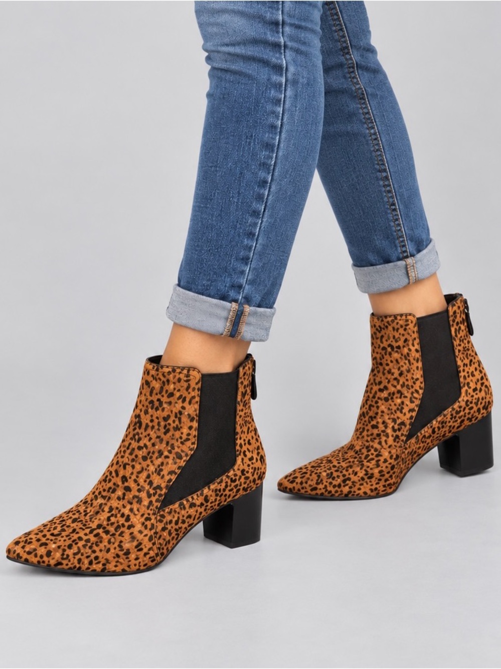 Ladies Cole Haan Classics Etta Leopard-Print Pointed Ankle Boots
